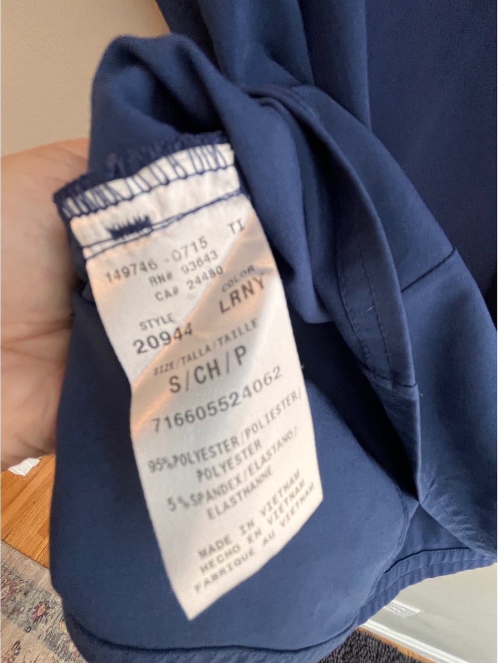 Women’s Heart and Soul Blue Nursing Scrub Top Small - Picture 8 of 8